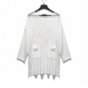 Elegant White Knit Swim Coverup XXL NWT
